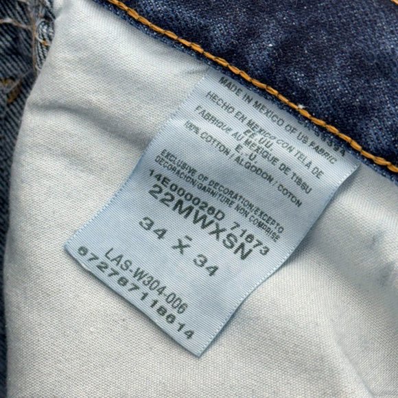 Wrangler 20X Men's Straight Jeans Blue - Size W34 x L34 - Picture 6 of 7